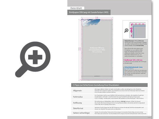 Product Bild briefpapier_din_lang__3_0_farbig_(vorderseite__3_sonderfarben_hks___r__ckseite__unbedruckt)